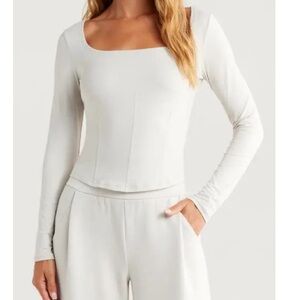 Zella NWT Contour seam knit top